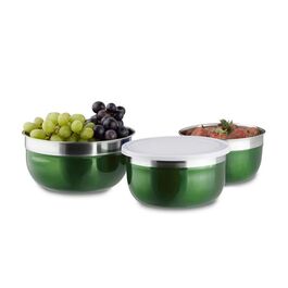 Relaxdays Schüssel Set mit Deckel 3-teilig