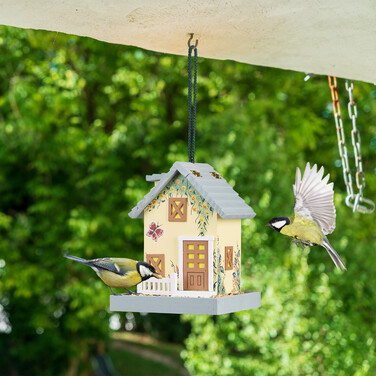 Relaxdays Vogelfutterhaus zum Aufhängen