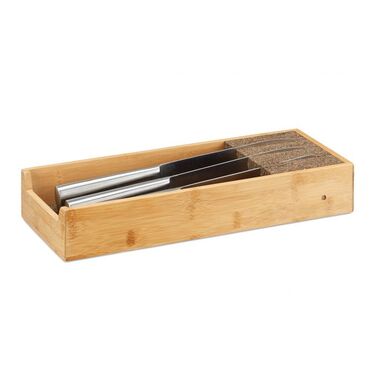 Relaxdays Messerhalter Bambus
