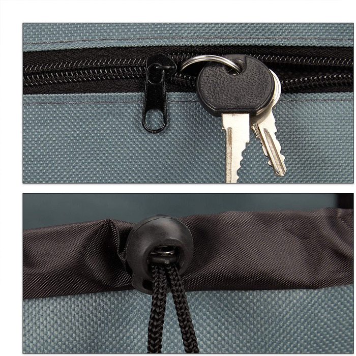 Relaxdays Einkaufstrolley klappbar, Abnehmbare Tasche 28 L, Einkaufswagen mit Rollen HxBxT: 92,5 x 42 x 28 cm, (Grau)