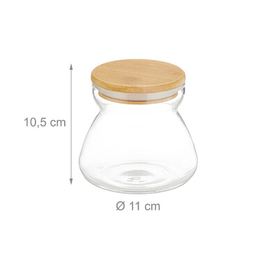 Relaxdays 3er Set Vorratsgläser mit Deckel 500 ml