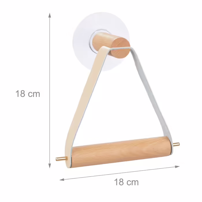 Relaxdays Toilettenpapierhalter Holz mit Band