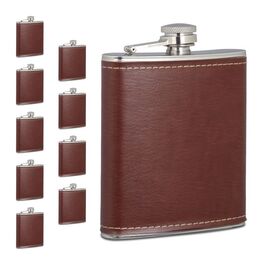 Relaxdays Flachmann 10er Set