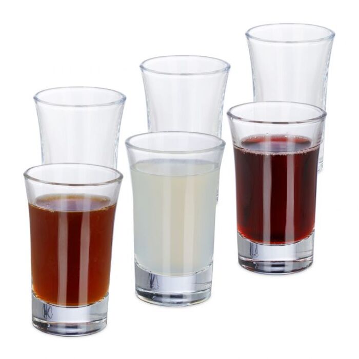 Relaxdays Schnapsgläser 4cl im 6er Set