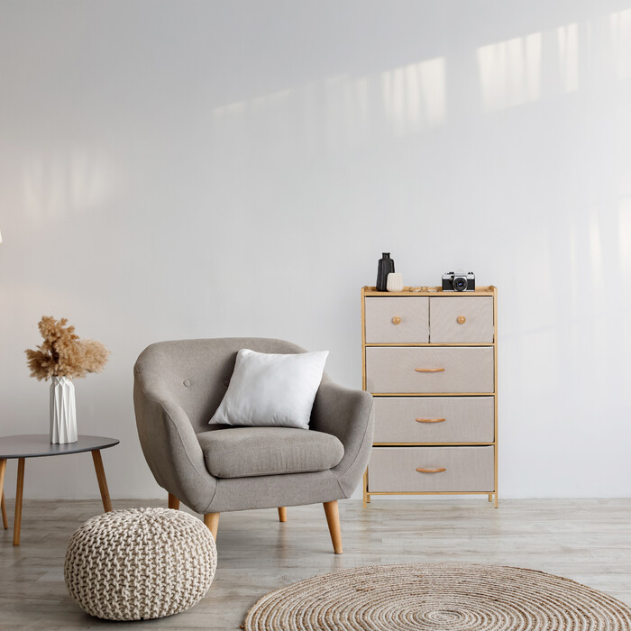 Relaxdays Bambus Kommode 5 Schubladen