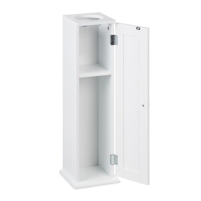 Relaxdays Schmaler Toilettenschrank mit 2 Ablagen
