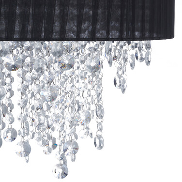 Relaxdays Deckenlampe Organza Kristall