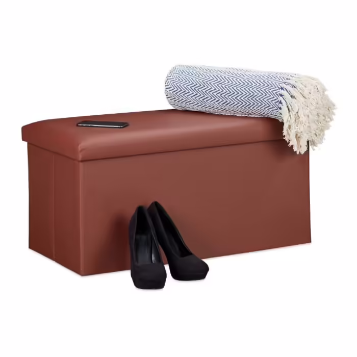 Relaxdays Sitzbank Kunstleder