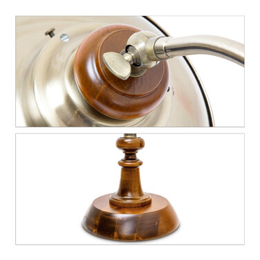 Relaxdays Stehlampe Jugendstil Design Messing