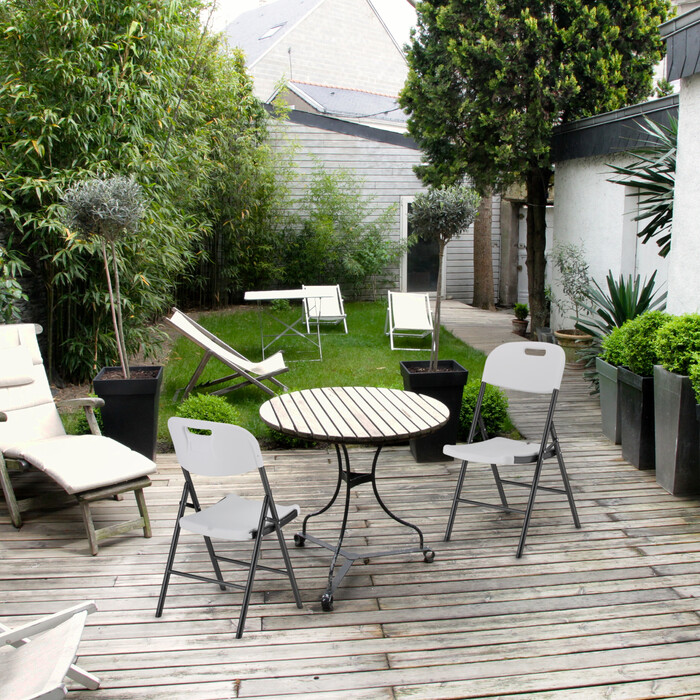 Relaxdays Klappstuhl für Garten im 2er Set