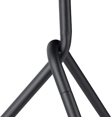 Relaxdays, schwarz Beistelltisch aus Metall, Runder Ablagetisch mit Tragegriff, Moderner Couchtisch, HxD ca. 59 x 40cm, Standard
