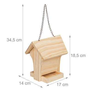 Relaxdays Vogelfutterhaus aus Holz