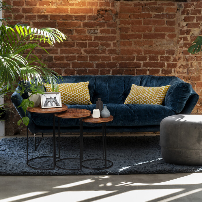 Relaxdays Satztisch 3er Set Mangoholz