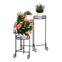 Relaxdays Blumentreppe Metall 5-stufig