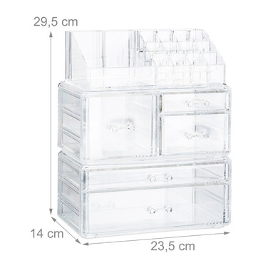 Relaxdays Acryl Make Up Organizer mit 21 Fächern