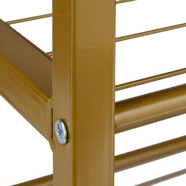Relaxdays Konsolentisch, Marmoroptik, 70x101x30 cm, Metall & MDF, 4 Ablagen, Gold/weiß