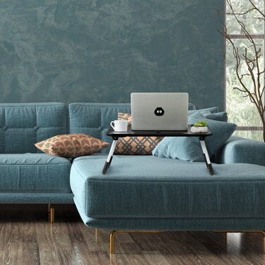 Relaxdays Laptoptisch mit Tablet- & Getränkehalter