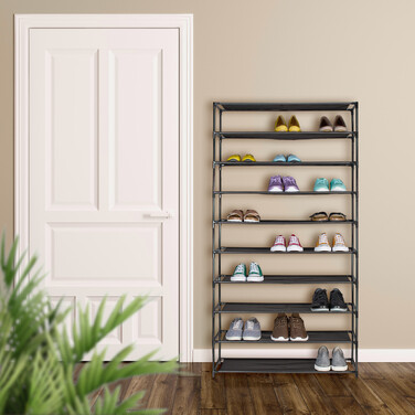 Relaxdays Schuhregal mit Stoffebenen