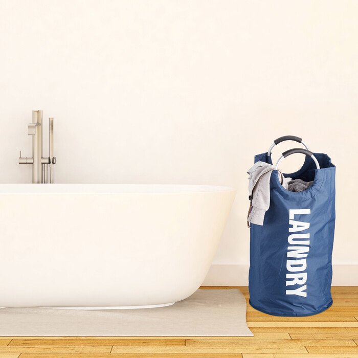 Relaxdays Faltbarer Wäschekorb mit Henkel