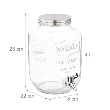 Relaxdays 4 Liter Getränkespender im 2er Set