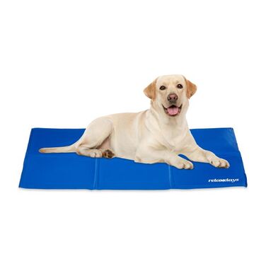 Relaxdays Blaue Kühlmatte für Hunde