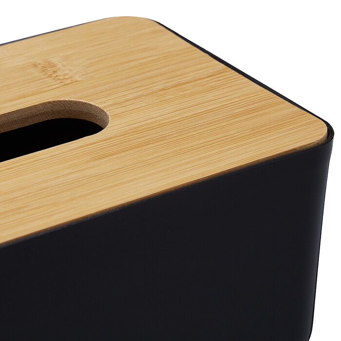 Relaxdays Taschentuchbox Bambusdeckel