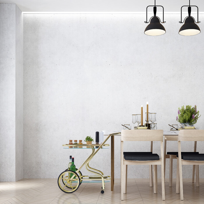 Relaxdays Servierwagen aus Messing & Glas