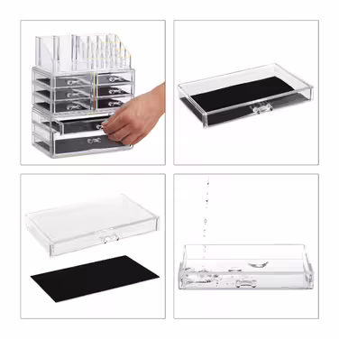 Relaxdays Make Up Organizer mit 8 Schubladen