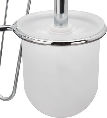 Relaxdays, Toilettenbürste, Bürstenhalter, Magazinhalter, HBT 69 x 30 x 22 cm, Silber WC Garnitur, Toilettenpapierhalter, 22 x 30 x 69 cm