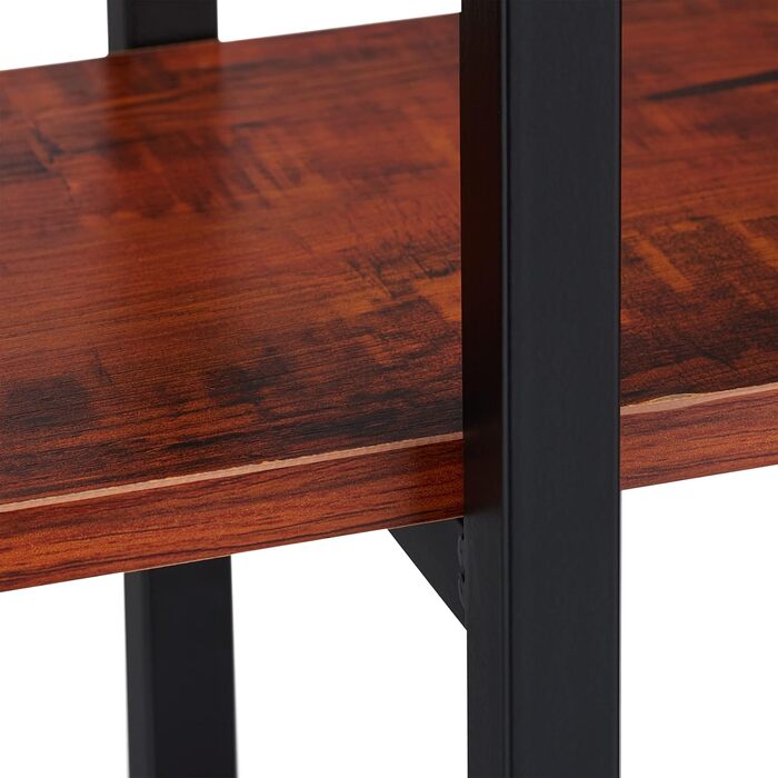 Relaxdays Pflanzenregal, Blumentreppe 6 Ablagen, 150x78x24 cm, Stahl & MDF, innen, schwarz/Dunkelbraun