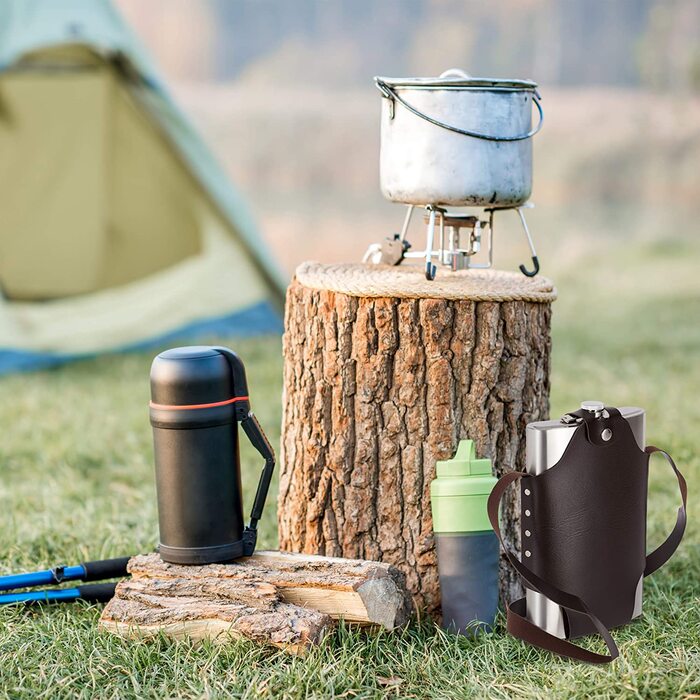 Relaxdays XXL Flachmann aus Edelstahl, hochwertige Taschenflasche zum Umhängen, 1,8l Fassungsvermögen, Partyspaß, Silber, 1 S
