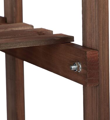 Relaxdays Blumenregal aus Holz, 5 Ebenen, ca. 125 x 81 x 25 cm, Dunkelbraun
