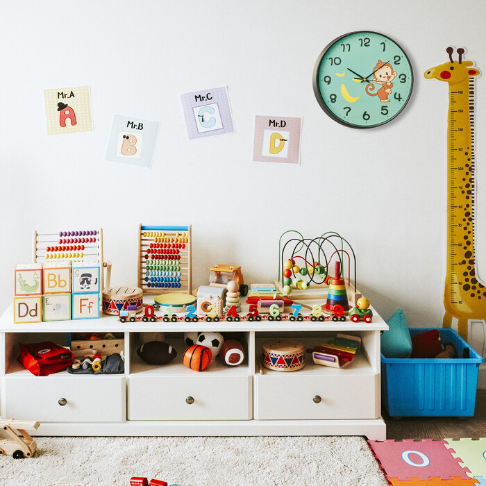 Relaxdays Wanduhr Affe für Kinder
