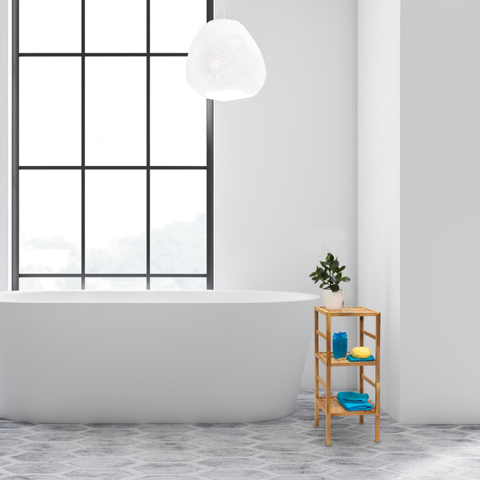 Relaxdays Walnuss Badregal verschiedene Größen