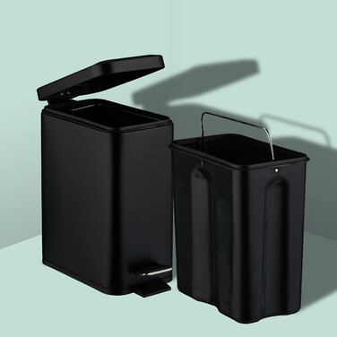 Relaxdays Bad Mülleimer 5 l Softclose