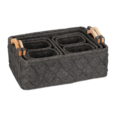Relaxdays 8-teiliger Schrank-Organizer