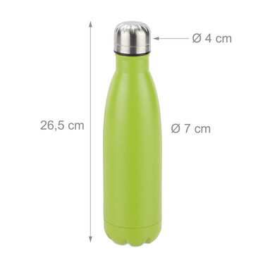 Relaxdays Trinkflasche Edelstahl