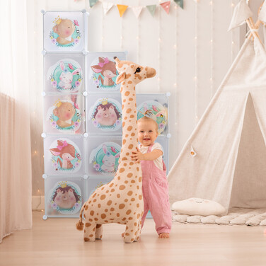 Relaxdays Kinder Steckregal mit Kleiderstangen
