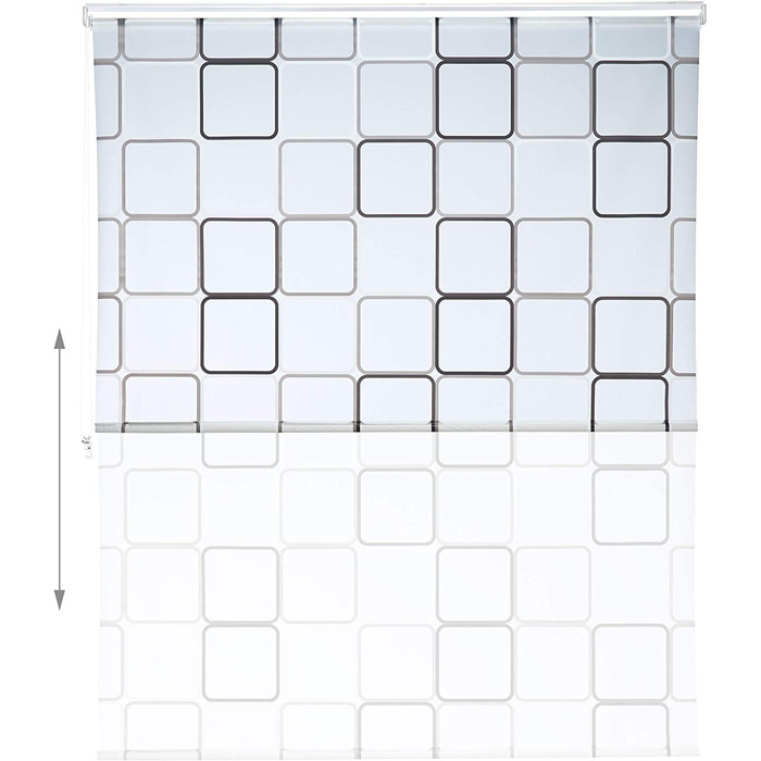 Relaxdays Duschrollo Square, wasserabweisend, Retro Badrollo Wanne u. Dusche, Deckenmontage, 80x240 cm, semitransparent (240 x 160 x 5 cm)