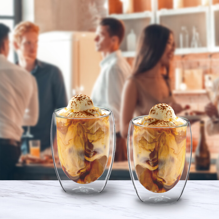 Relaxdays Latte Macchiato Gläser 350 ml