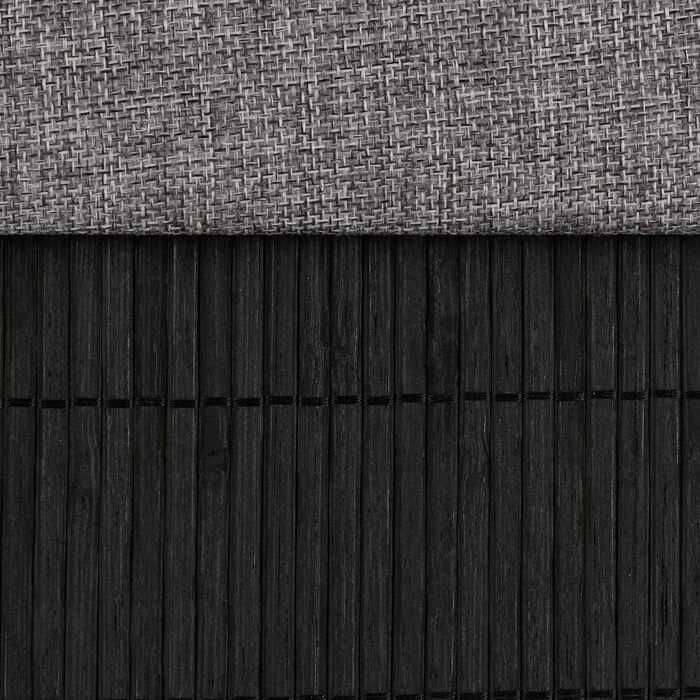 Relaxdays faltbarer Sitzhocker mit Stauraum, gepolstert, Bambus, 36x35x35 cm, Schwarz/Grau