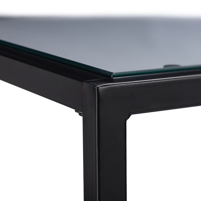 Relaxdays Couchtisch mit Glasplatte