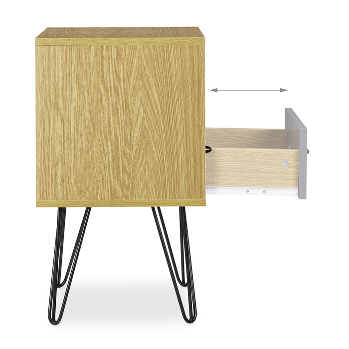 Relaxdays Retro Nachtschrank