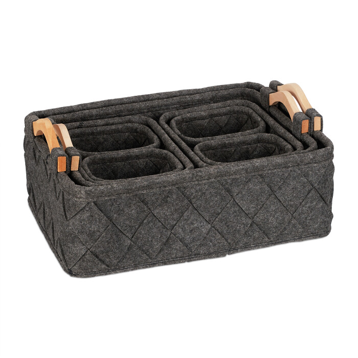 Relaxdays 8-teiliger Schrank-Organizer