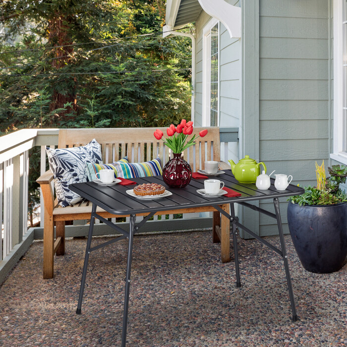 Relaxdays Gartentisch klappbar Metall