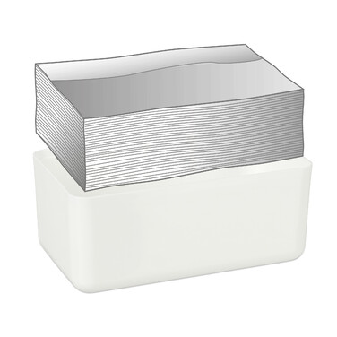 Relaxdays Weiße Tücherbox mit Bambus-Deckel
