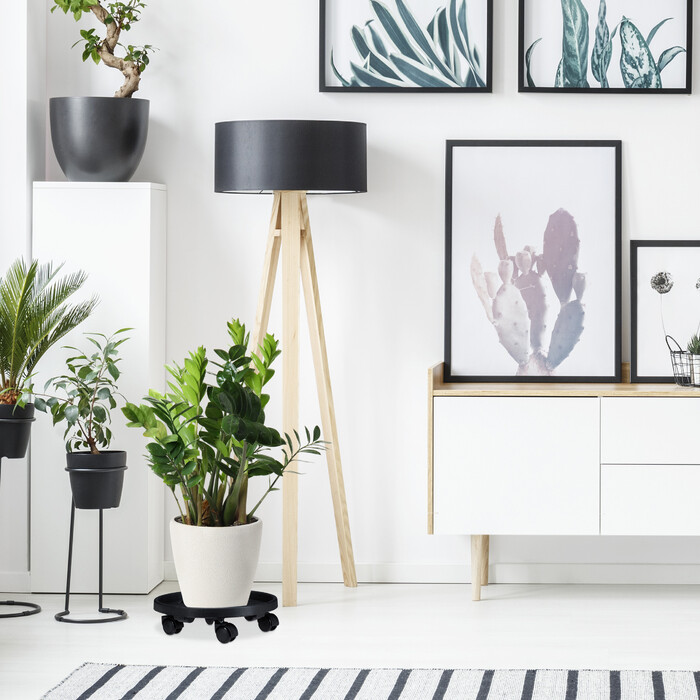 Relaxdays Pflanzenroller Kunststoff klein 2er Set