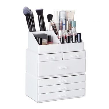 Relaxdays Kosmetikorganizer mit 6 Schubladen