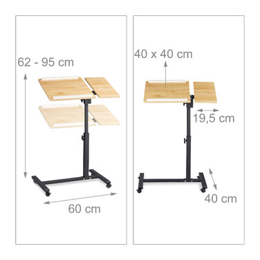 Relaxdays Laptoptisch mit verstellbarem Mauspad