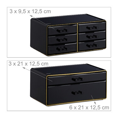Relaxdays Make Up Organizer mit 8 Schubladen